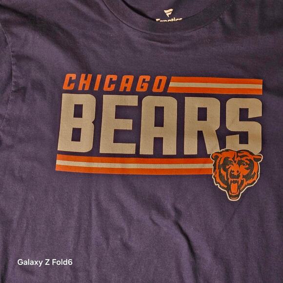 Fanatics Navy blue Chicago Bears long sleeve shirt size Large - Picture 2 of 6